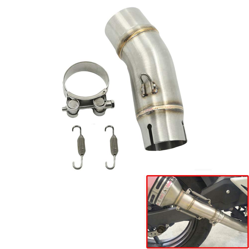 Alpha Rider Средняя выхлопная труба Выхлопная труба для Kawasaki Ninja400 Ninja 400 2018 2019 Kawasaki Ninja 400 Ninja Для мотоциклов Средняя Средняя Средняя