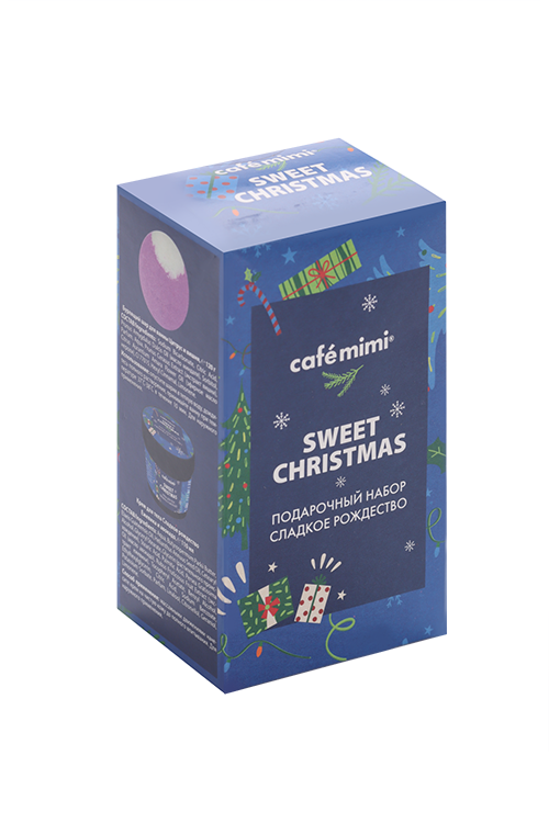 Набор Кафе Мими Сладкое Рождество бурлящий шар д/ванны/крем д/тела