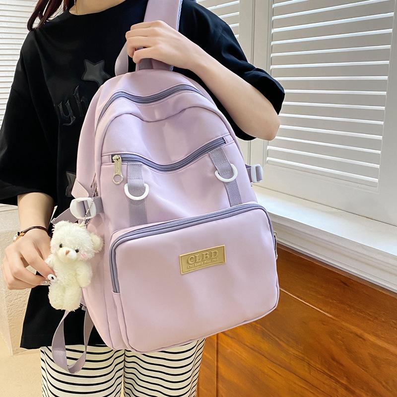 Рюкзак Рюкзак большой емкости Младшая средняя школа Старшая средняя школа Школьная сумка чёрный